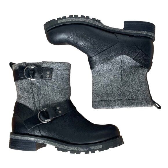 Woolrich Womens Boots Size 6.5 Leather Baltimore Harness Wool Dual Buckle - Picture 5 of 7